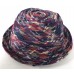Liz Claiborne s Bucket Hat Plaid Patchwork Ribbed Purple Blue Red  eb-70699196